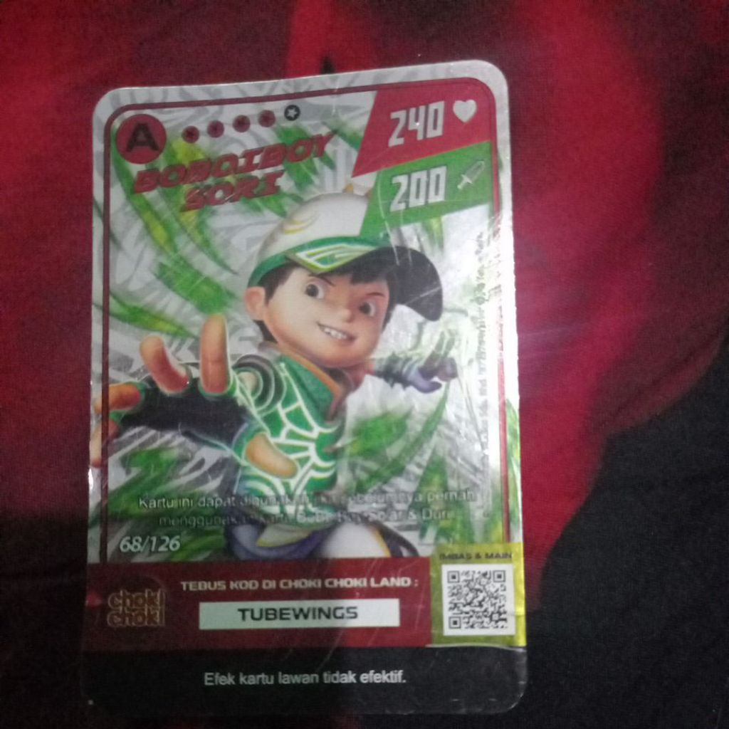 kartu Boboiboy x chokichoki series Sori LANGKA FREE Bonus