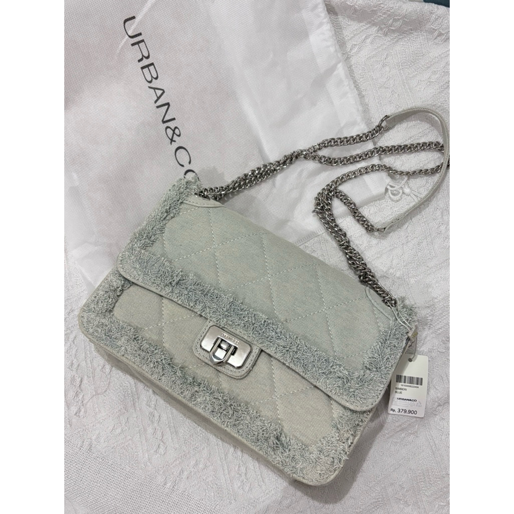 Urban&Co Bimberi Sling Shoulder Bag Denim Blue Jeans Tas