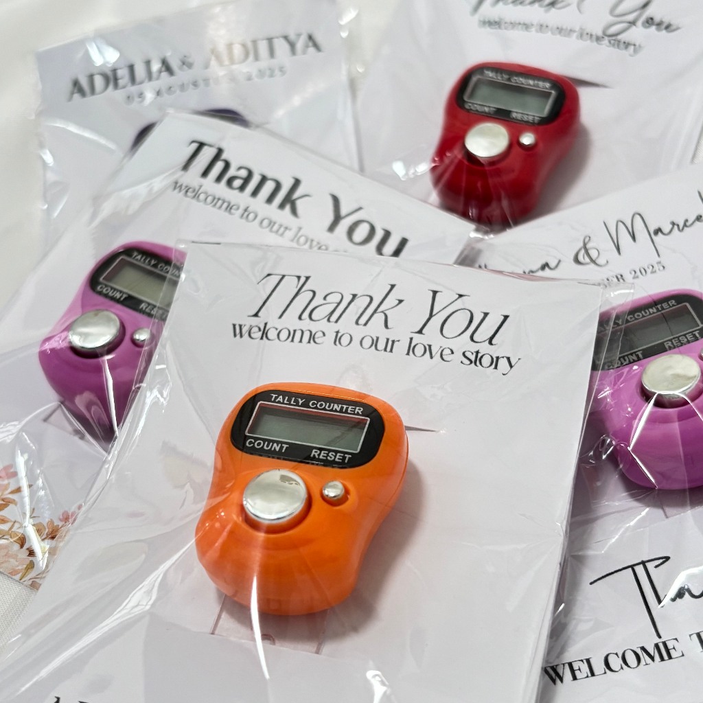 Souvenir Tasbih Digital Satuan Bisa Custom Alas l Kemasan Plastik l Souvenir Pernikahan Ultah Khitan
