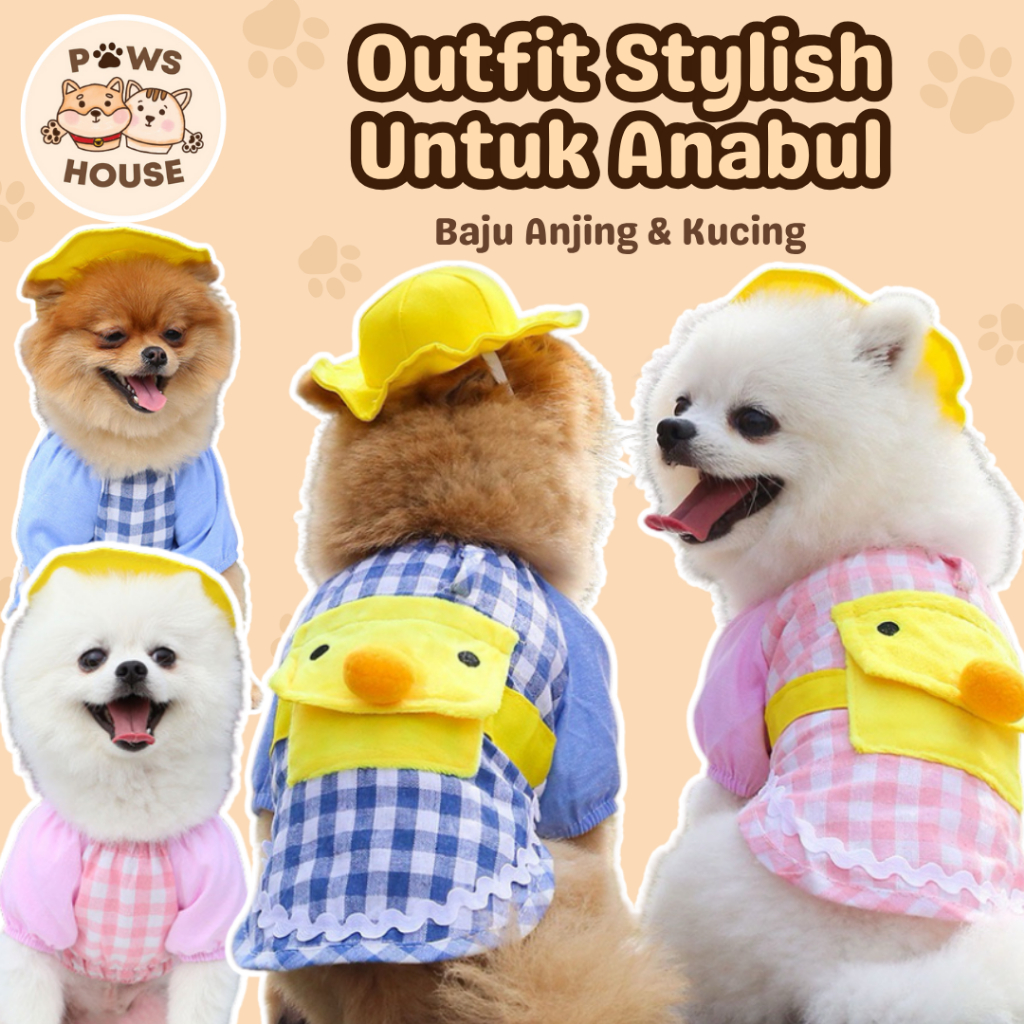 PAWS HOUSE Baju Anjing Kecil Besar Lucu Poodle Minipom