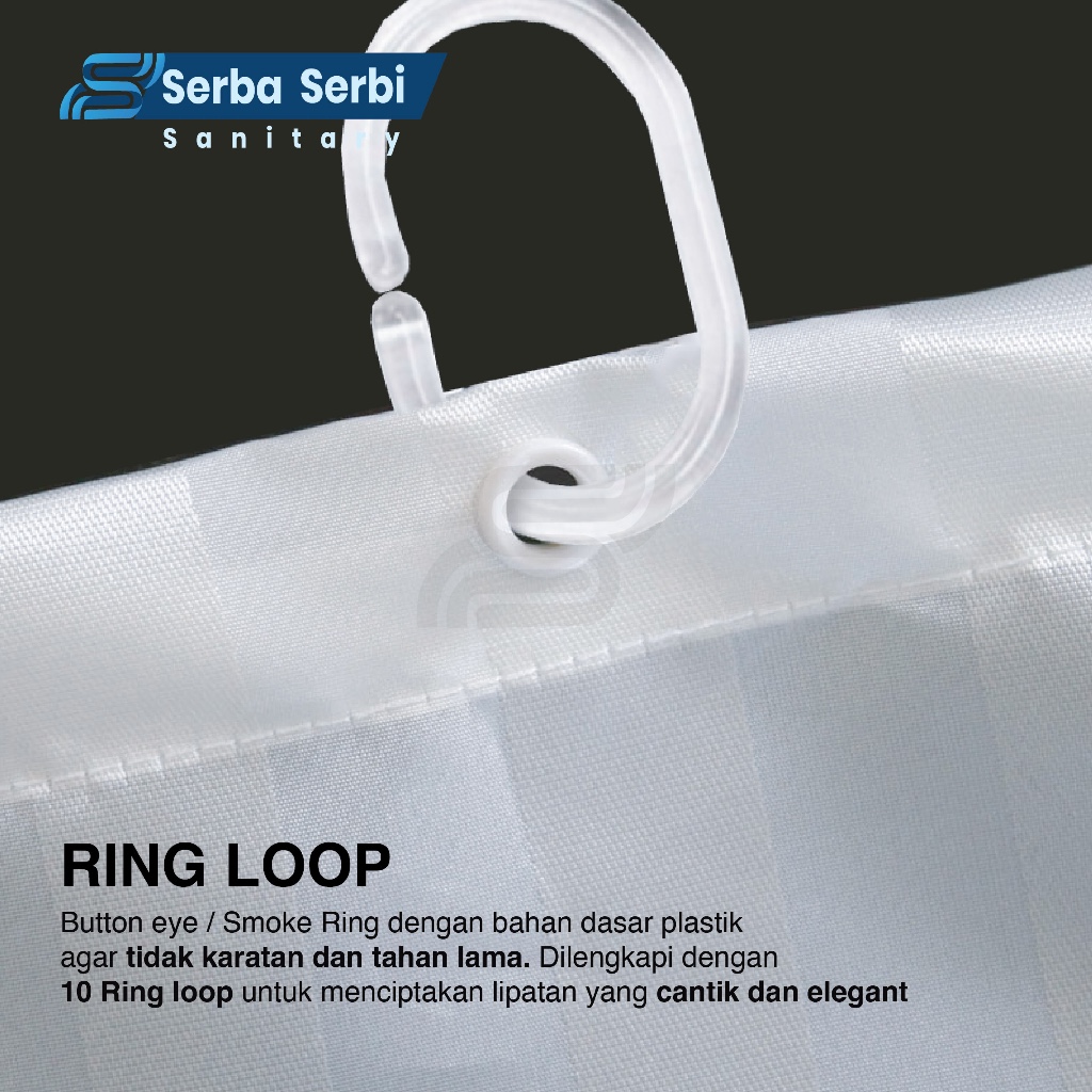 Tirai Kamar Mandi / Tirai Kamar Mandi Anti Air / Gorden Kamar Mandi Anti Air / Shower Curtain