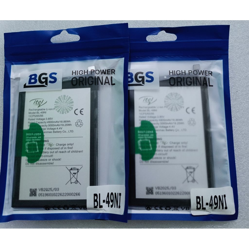 Baterai Itel S23 4G / A50 / A60 / A60S / A90 / A666LN / A70 BL-49NI 5.000mAh ORI VB