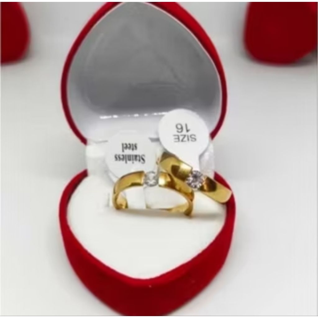 Cincin Kawin Titanium Gold Plated/cincin Couple/cincin Pasangan elegan