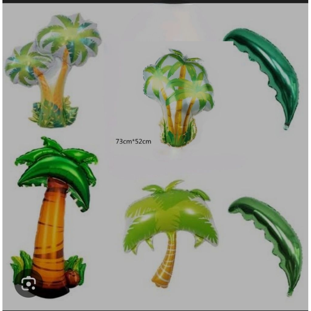 Balon Pohon Daun/Balon Daun/Balon kelapa Hawai Dekorasi