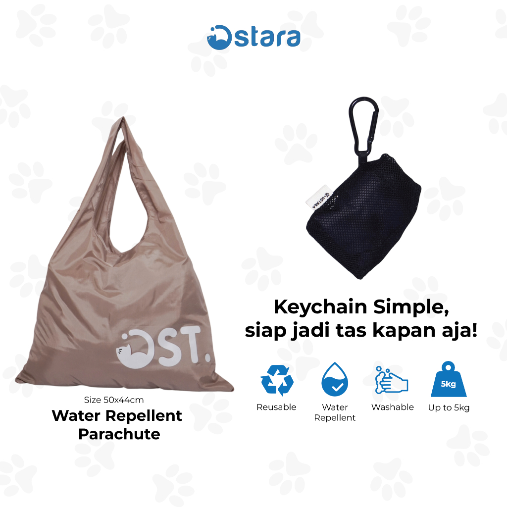 Ostara Shopping Bag Lipat - Basic | Tas Belanja Lipat Premium | Tas Travel Lipat