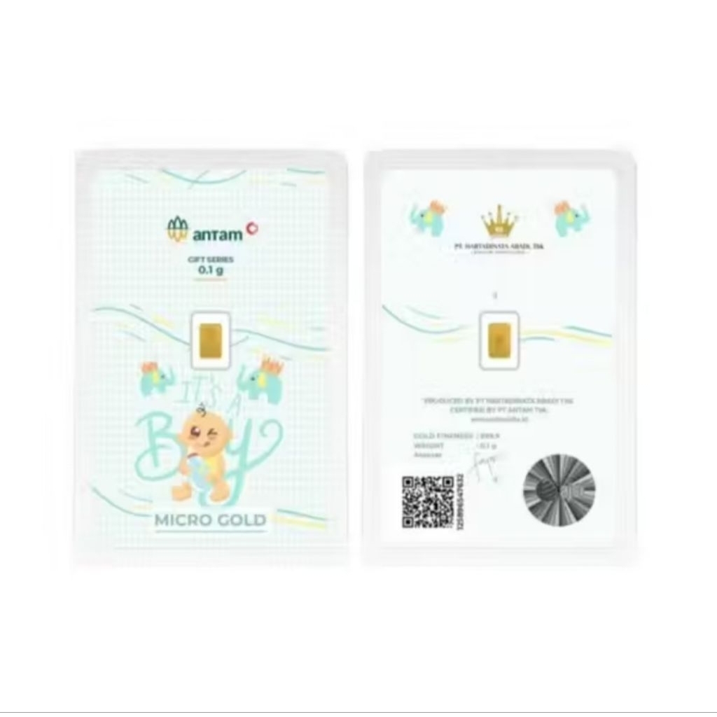 logam mulia emas antam 0.1 gram baby born