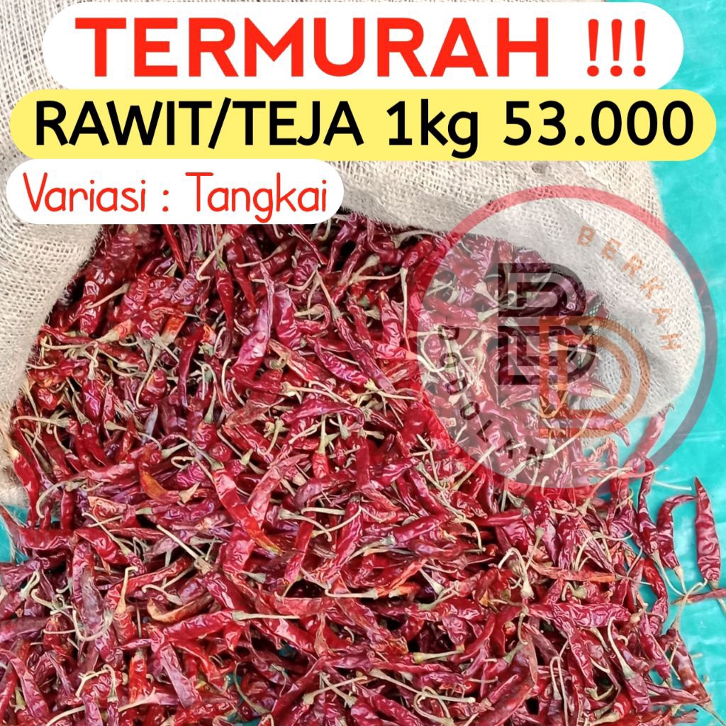CABE RAWIT KERING SUPER PEDAS TANGKAI 1KG CABAI