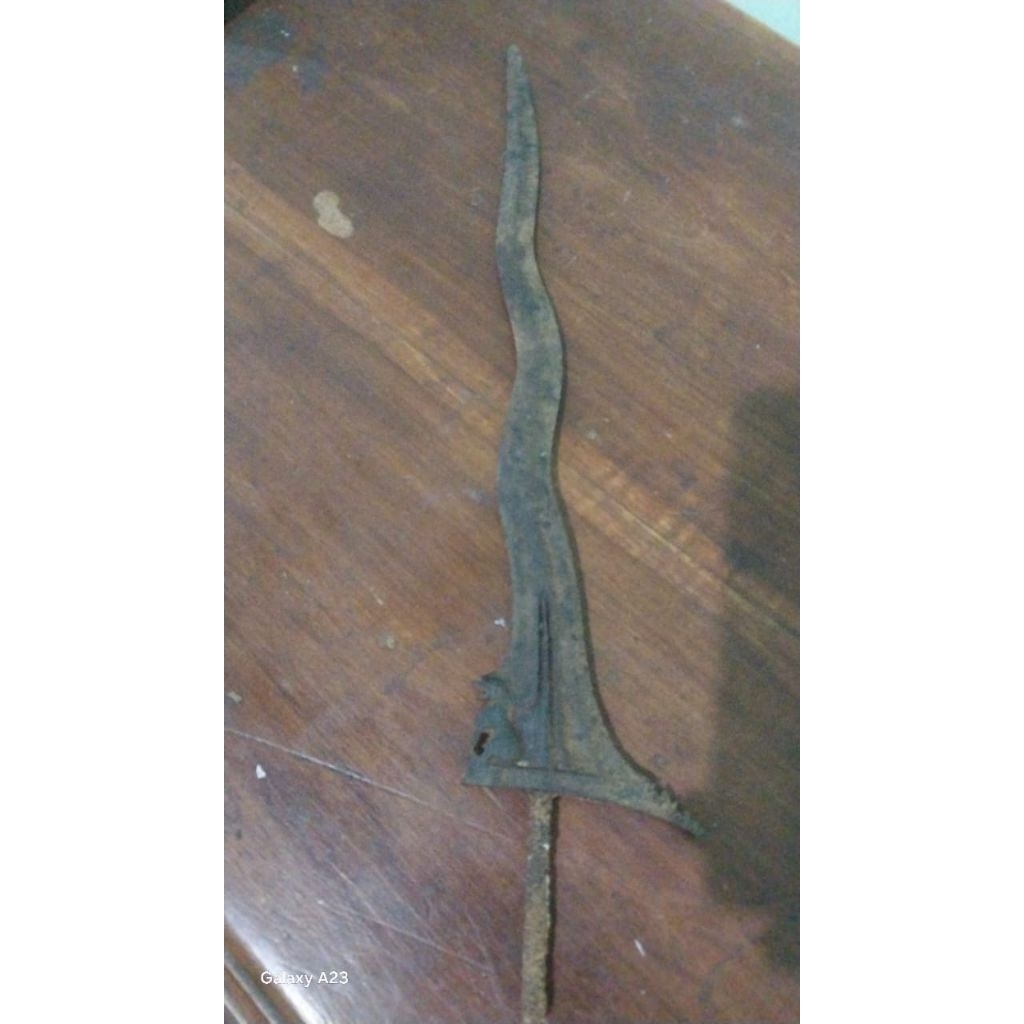 Keris Luk 5 Dapur Singo Barong Lokasian Masih Kotor Apa Adanya