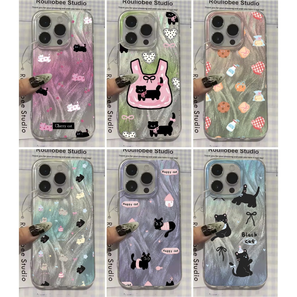 IM0103 Custom Case Lucu Clarity Swirl Silver Feather Silikon Hardcase Tpu Casing Hp