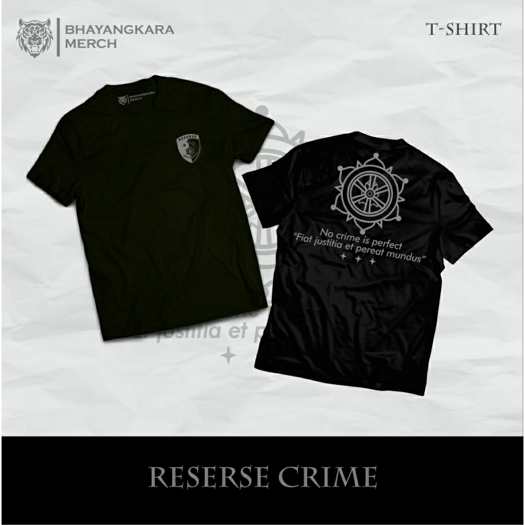 [COD] T-SHIRT RESERSE CRIME || KAOS RESERSE || BAJU RESERSE || BAJU HITAM RESERSE CRIME || KAOS POLI