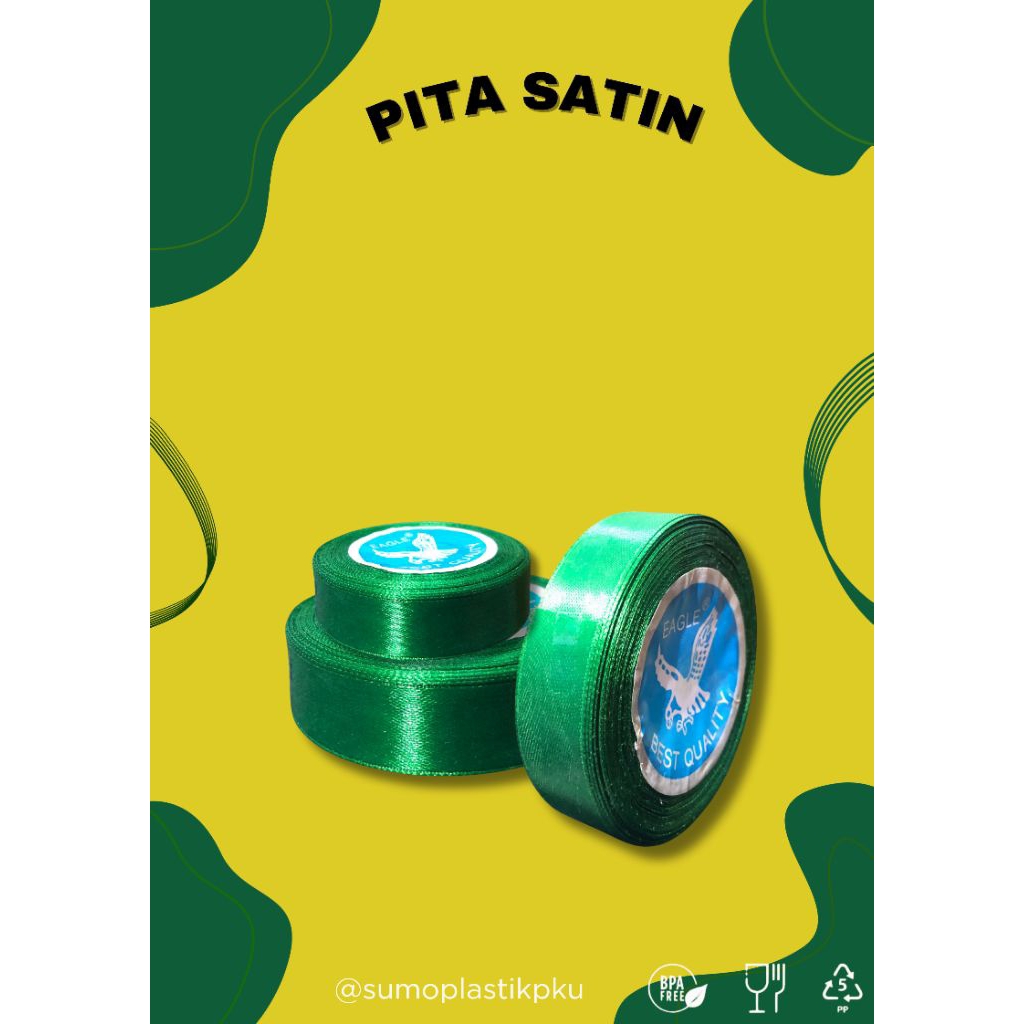 PITA Pita Satin / Pita Bucket Bunga / Pita Kado / Pita Satin Serut Besar Hiasan Parcel