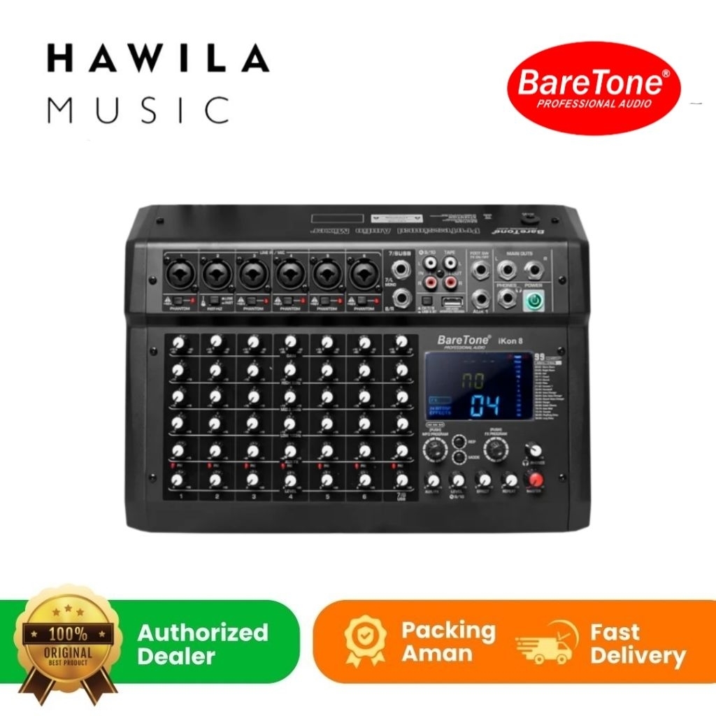 Mixer Audio Baretone IKON8 IKON 8 Profesional Mixer Audio 8 Channel