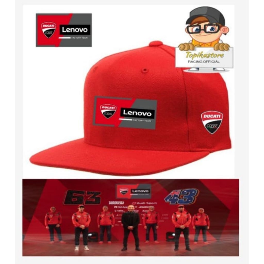 Topi snapback caps Ducati racing team