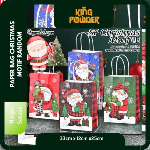 Paper Bag Motif Christmas | Paper Bag Hampers Natal Motif Random