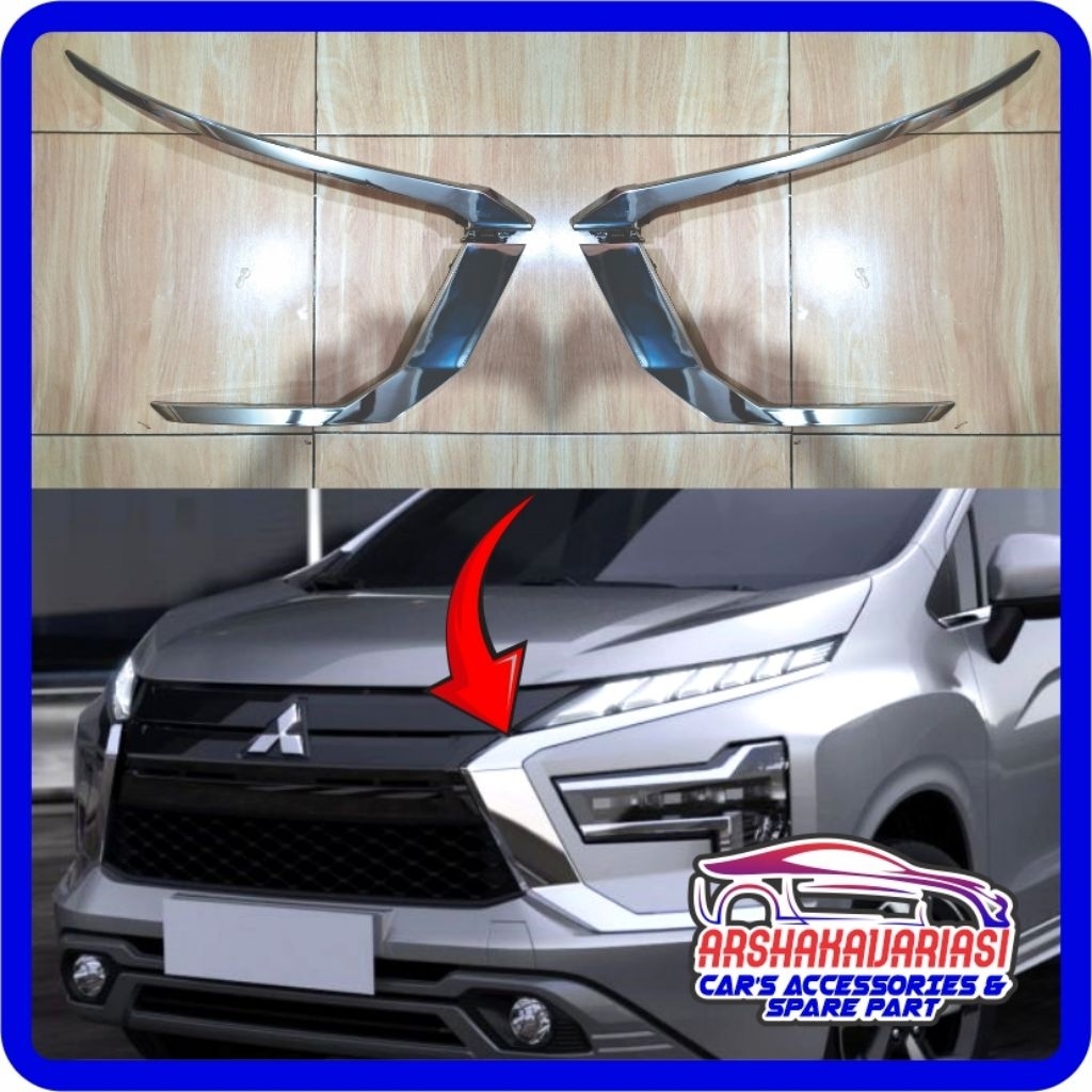 List Lis Chrome Garnish Bumper Bemper Mitsubishi Xpander 2022