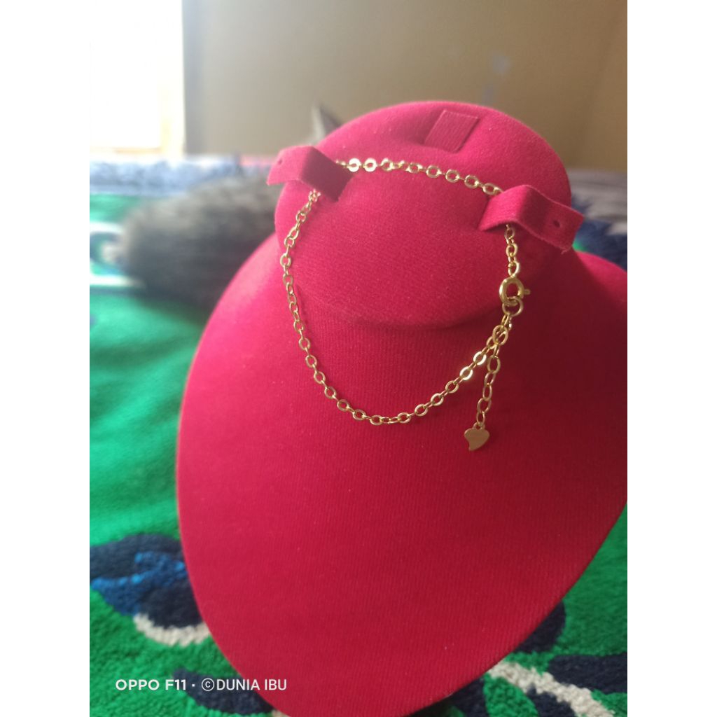 gelang rantai perak Sterling 925 asli