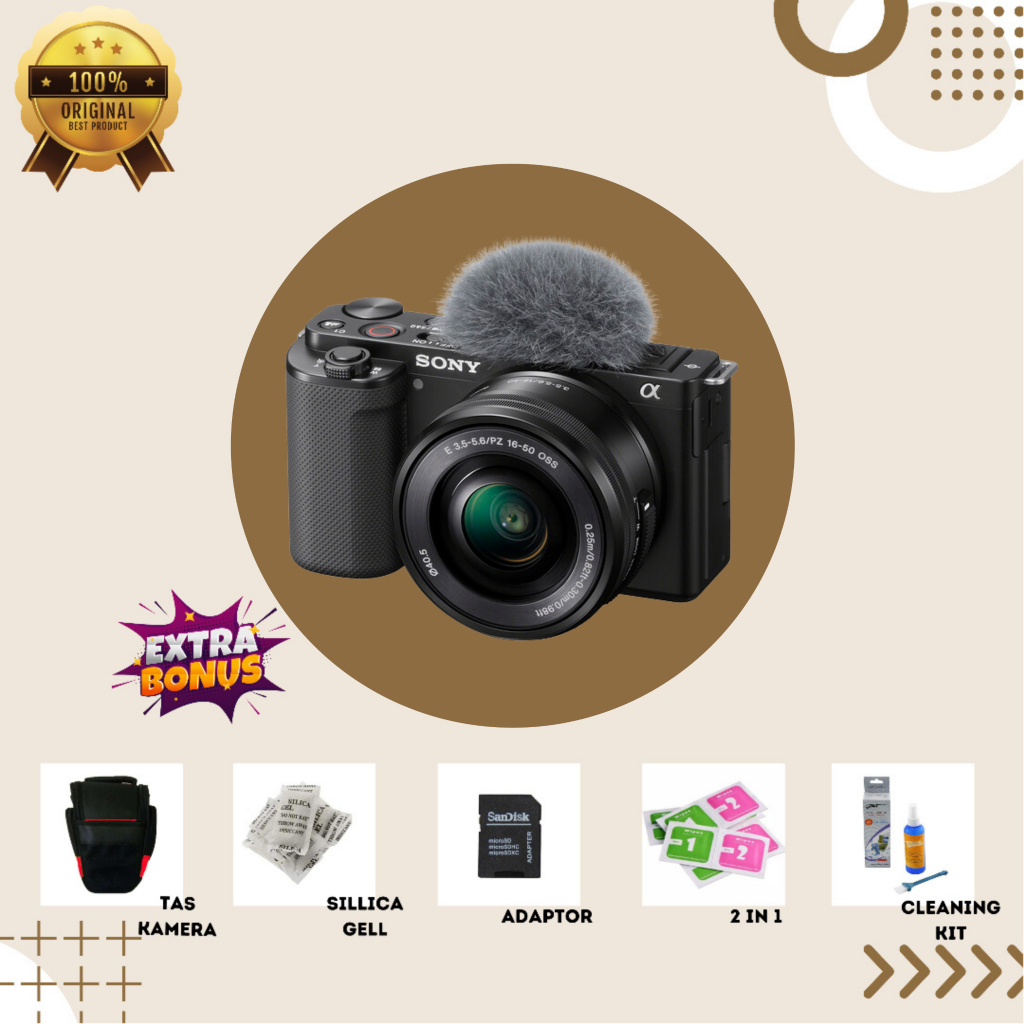 [KAMERA MIRRORLESS] SONY ZV-E10 BLACK MULUS SECOND BERGARANSI ORIGINAL