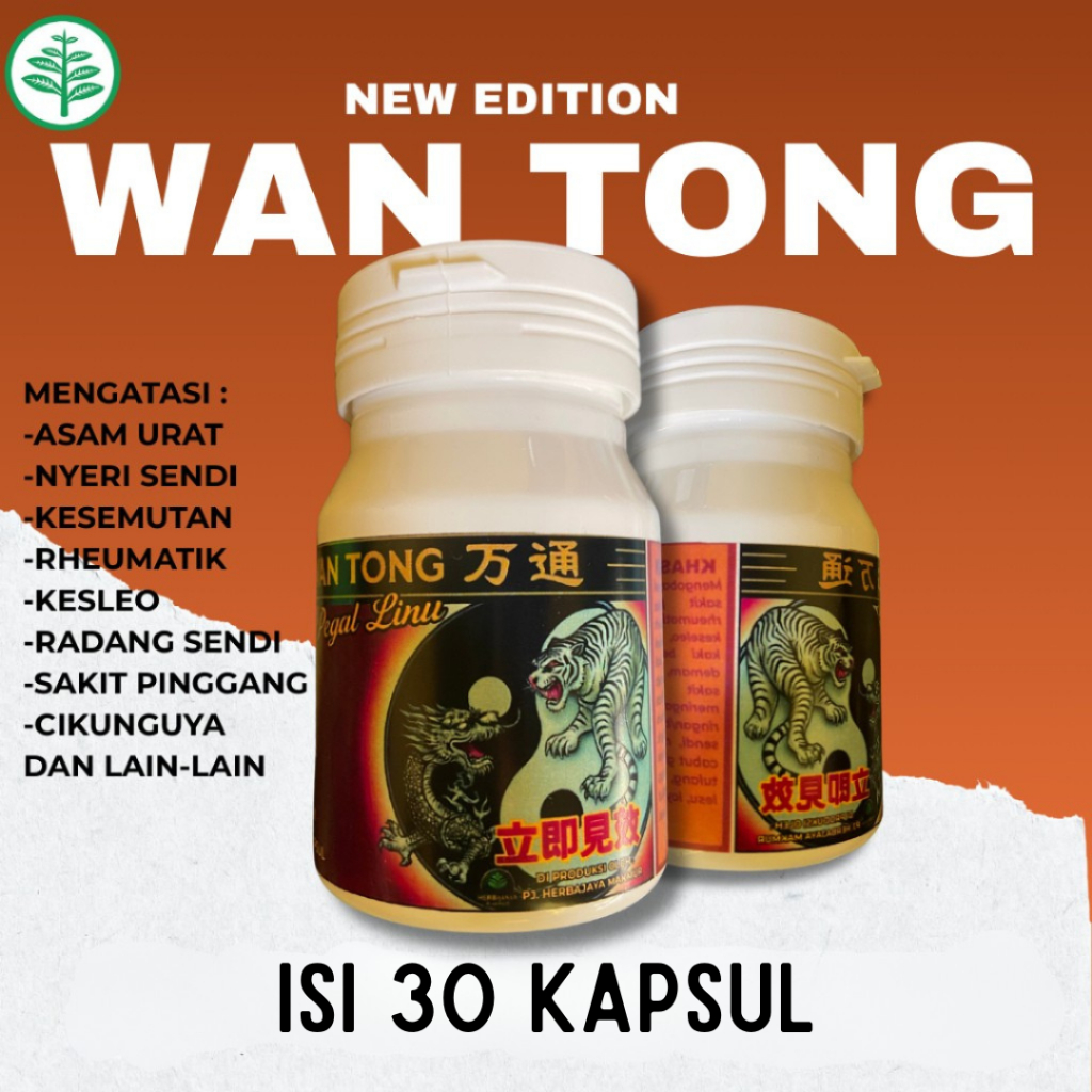 JAMU ASAM URAT DN NYERI SENDI EDISI KHUSUS WANTONG KAPSUL KEMASAN BOTOL ISI 30 KAPSUL