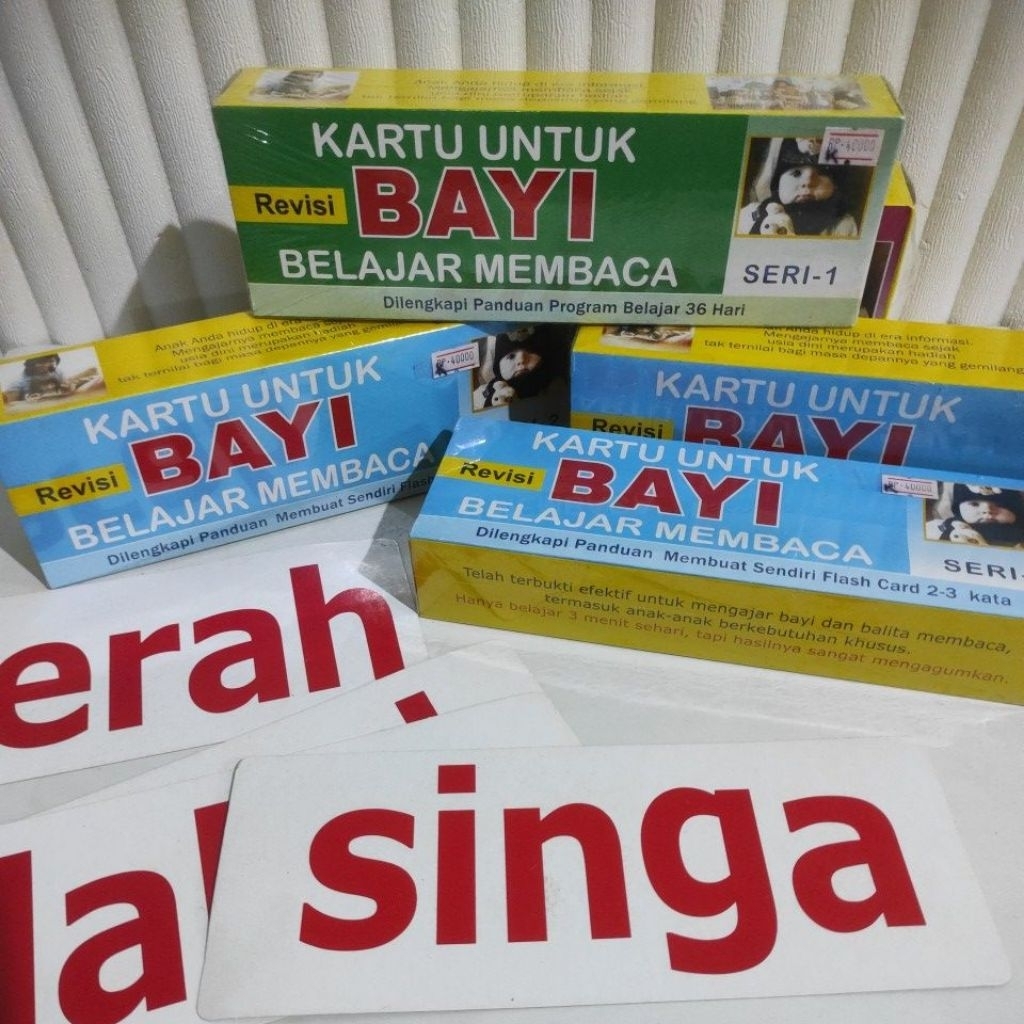 kartu untuk bayi belajar membaca • edukasi anak
