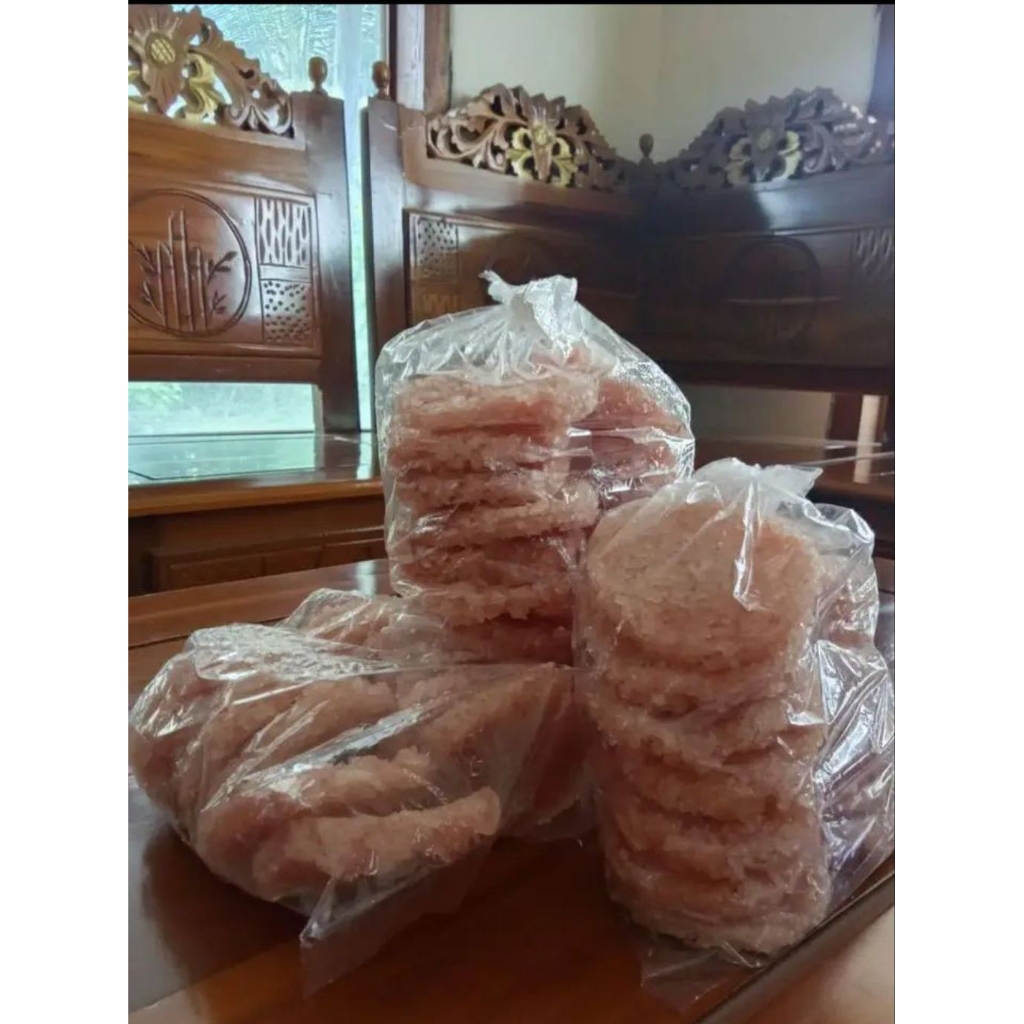 rengginang mentah rasa terasi ukuran besar