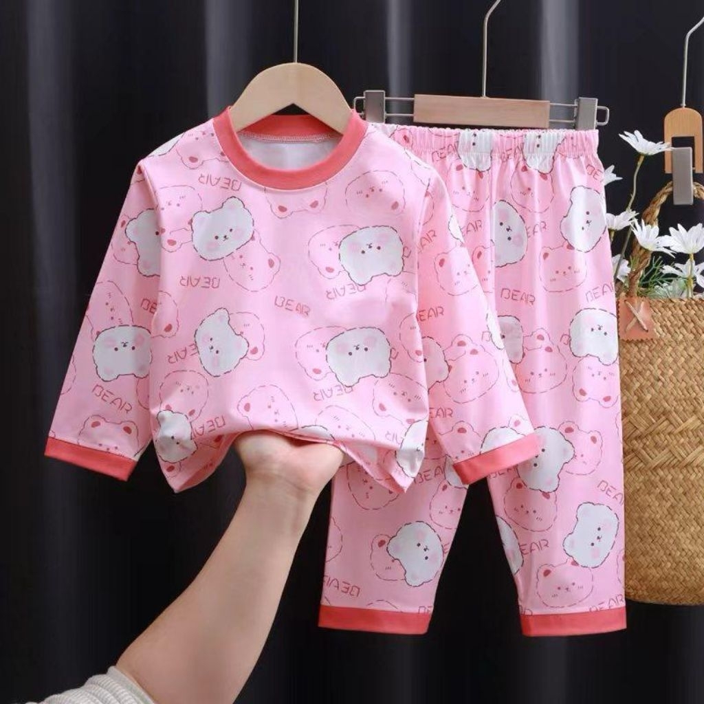 setelan anak perempuan PP piyama baju tidur size 5 sd 12th