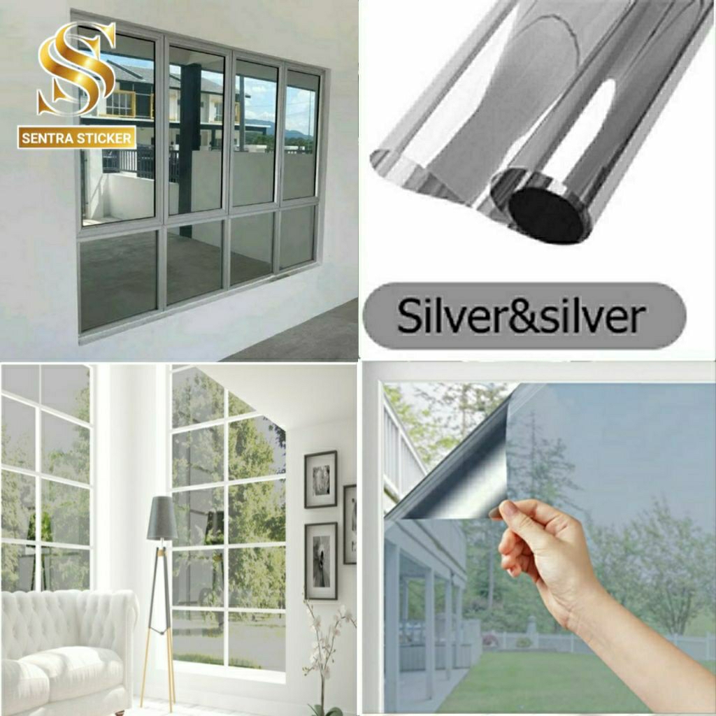 Stiker Kaca Film Cermin One Way Mirror Window Film Tidak Tembus Pandang