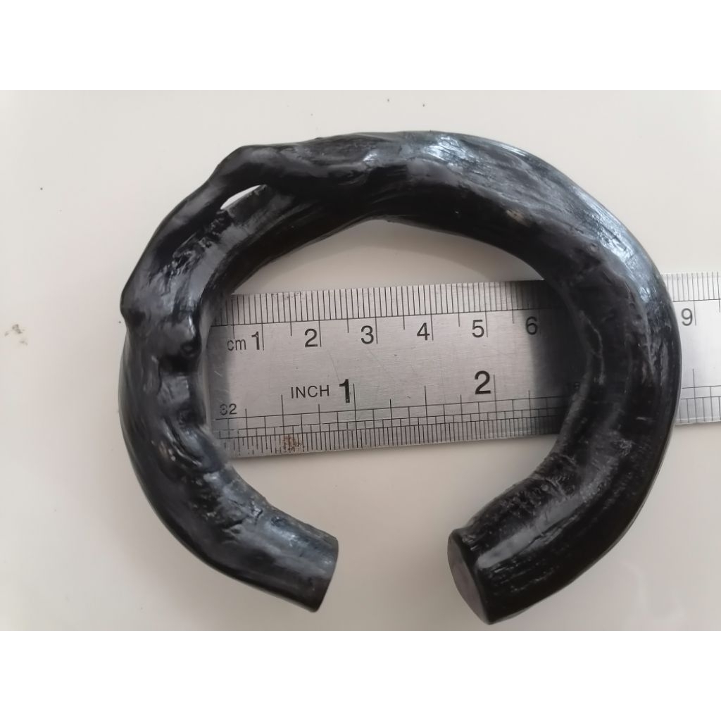 Gelang akar bahar hitam combong asli alami size jari telunjuk realpict

