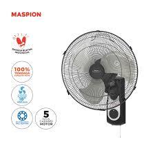 kipas angin dinding wall fan Maspion Besi hitam 18 inchi (kirim instan) pw 1809 w power fan garansi 