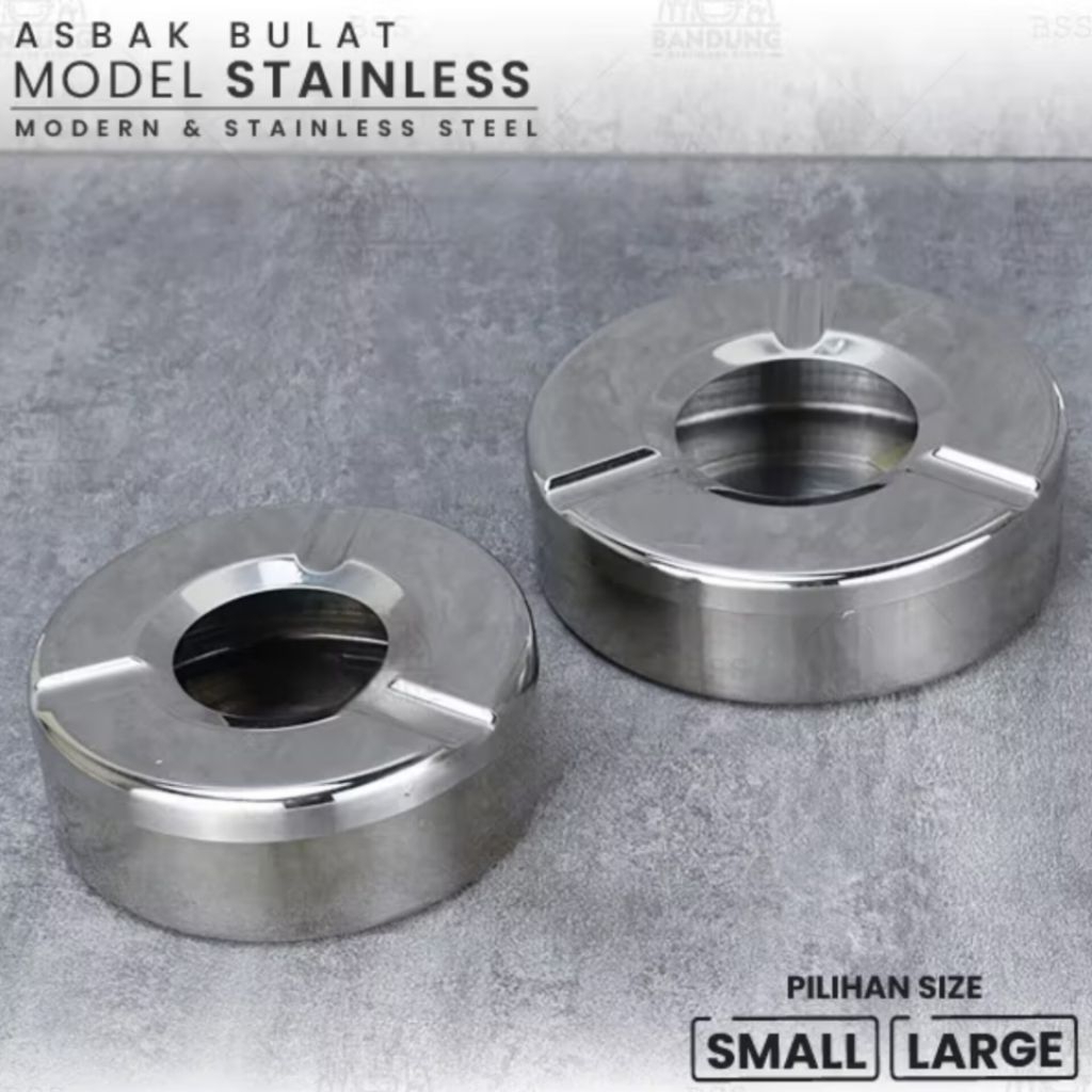 mp08 - Asbak bulat desain simple modern & kokoh aesthetic ukuran besar dan kecil untuk rumah kantor 
