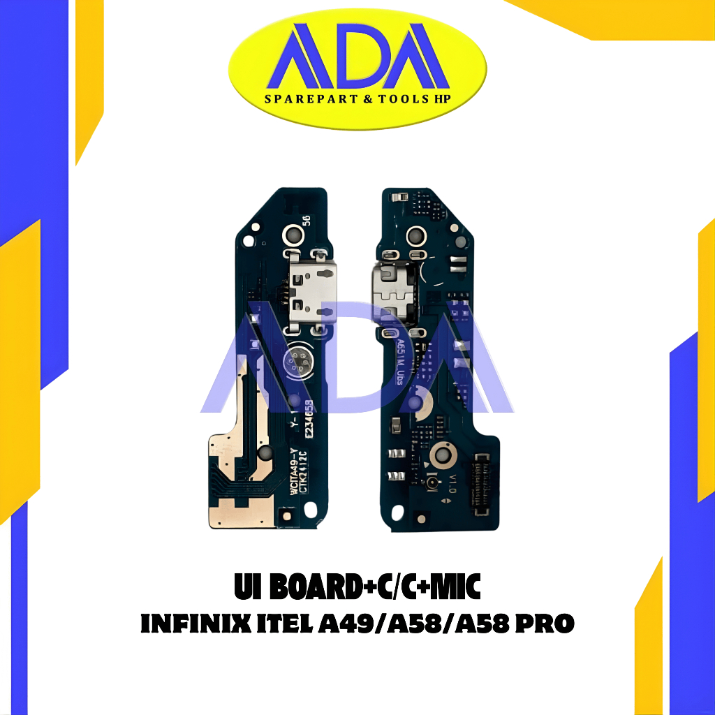 FLEXIBLE PAPAN CAS INFINIX ITEL A49/A58/A58 PRO PAPAN KONEKTOR CAS / CHARGER + C/C + MIC
