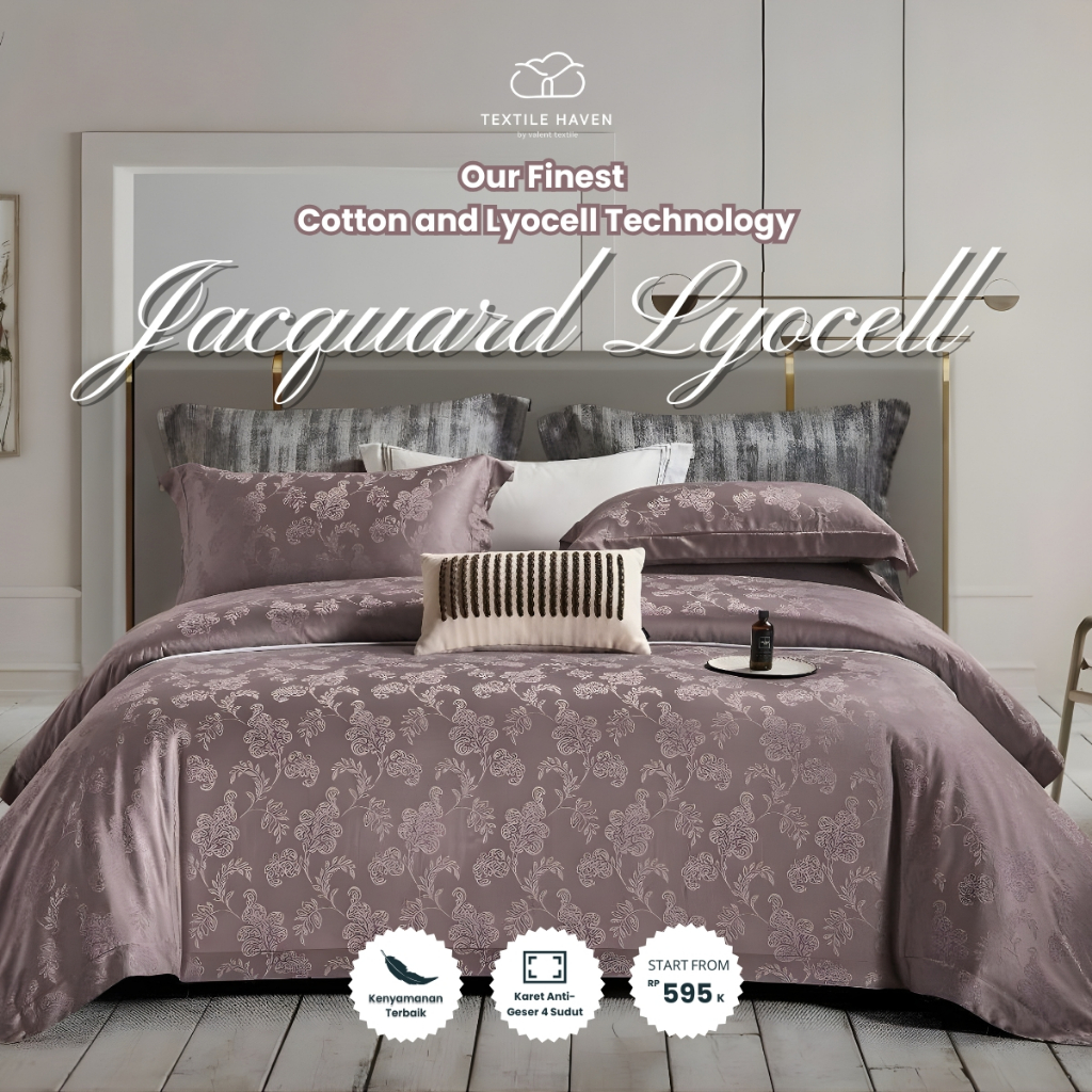 Sprei dan BedCover Jacquard Sutra Serat Bamboo Original 80s | Sprei KingKoil Sutra Emboss tinggi 40