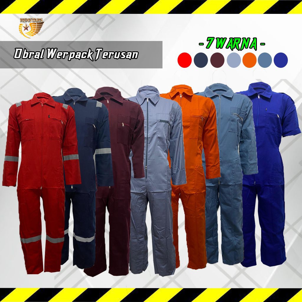 OBRAL Werpak Terusan | Werpack Kerja | Werpak Bengkel | Werpak Safety