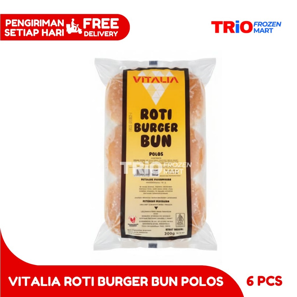 Vitalia Roti Burger Bun Polos isi 6