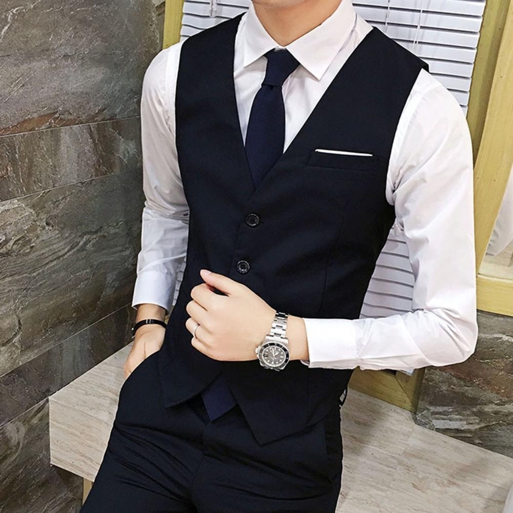 Rompi Formal Vest Pria Rompi Dalaman Jas Vest Pria Keren Elegan