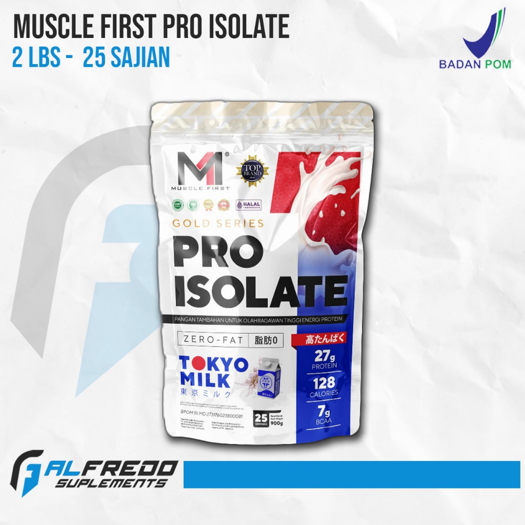 M1 Muscle First Gold Pro Isolate 2 Lbs BPOM Whey Protein Isolate