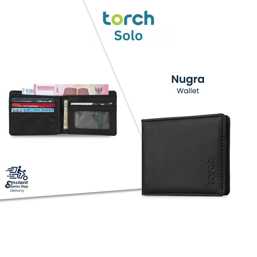 TORCH Nugra Dompet Simple Lipat Pria Wanita Tempat Kartu Uang STNK Karcis Kuat Tahan Air - Wallet Wa
