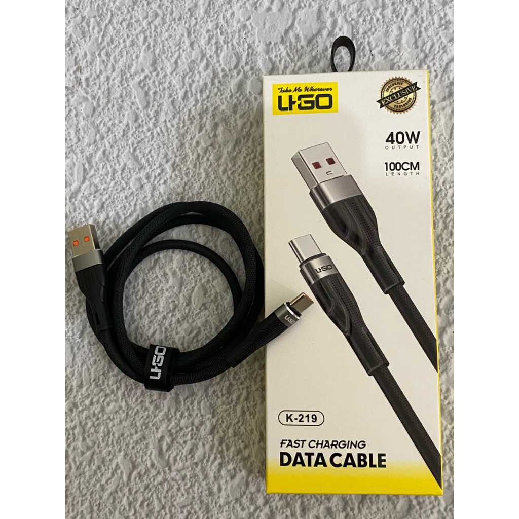 KABEL DATA 40W UGO K219 FAST CHARGING TYPE C