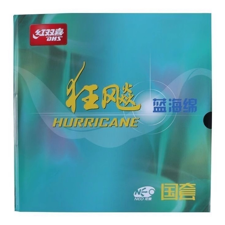 Karet Pingpong DHS Hurricane 3 Neo National Blue Sponge / Karet Tenis Meja DHS Hurricane 3 Neo Nasio