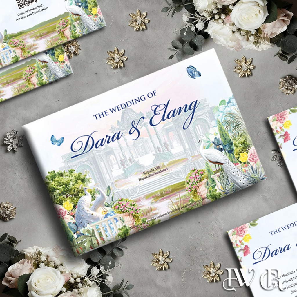 UNDANGAN PERNIKAHAN BLANGKO HARDCOVER + AMPLOP TEMA ADAT  JAWA BATAK UNDANGAN PERNIKAHAN HARD COVER 