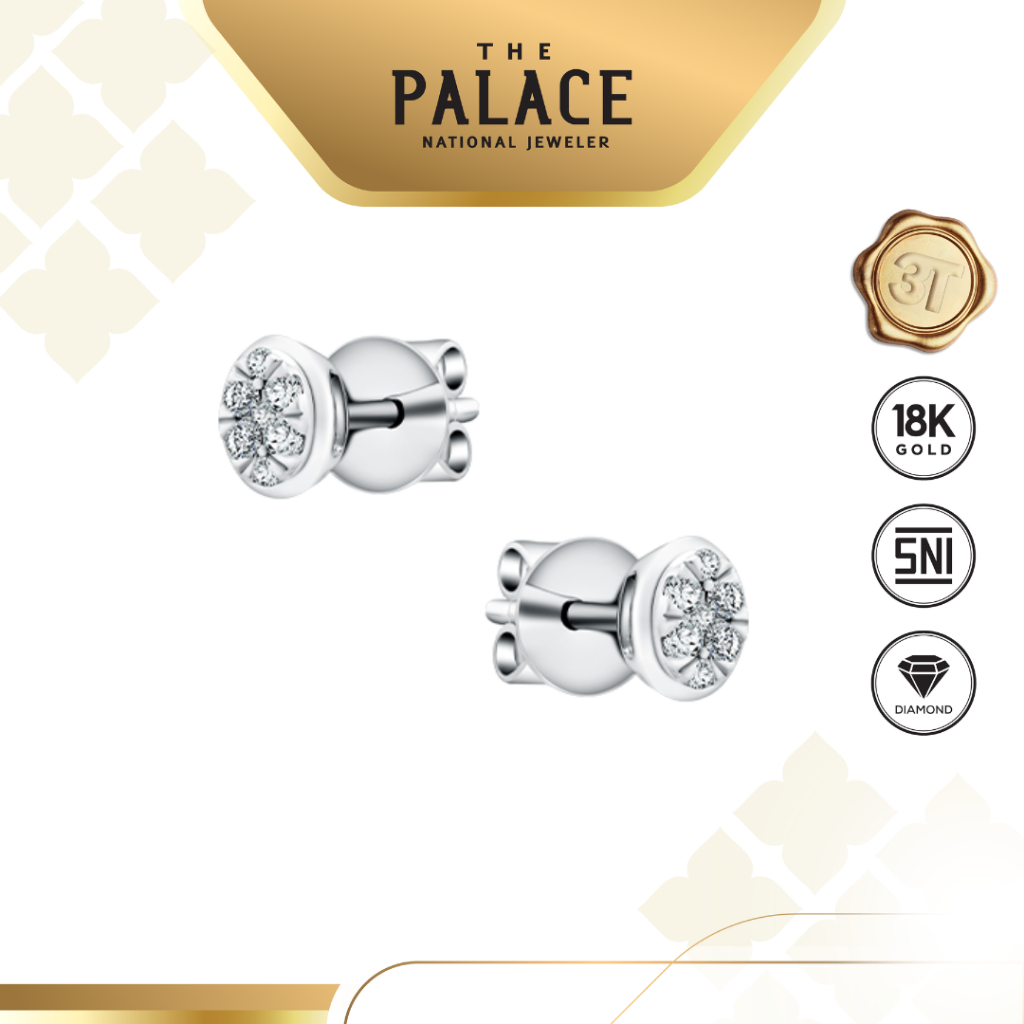 The Palace DJ Moela Earring Solitaire White / Anting