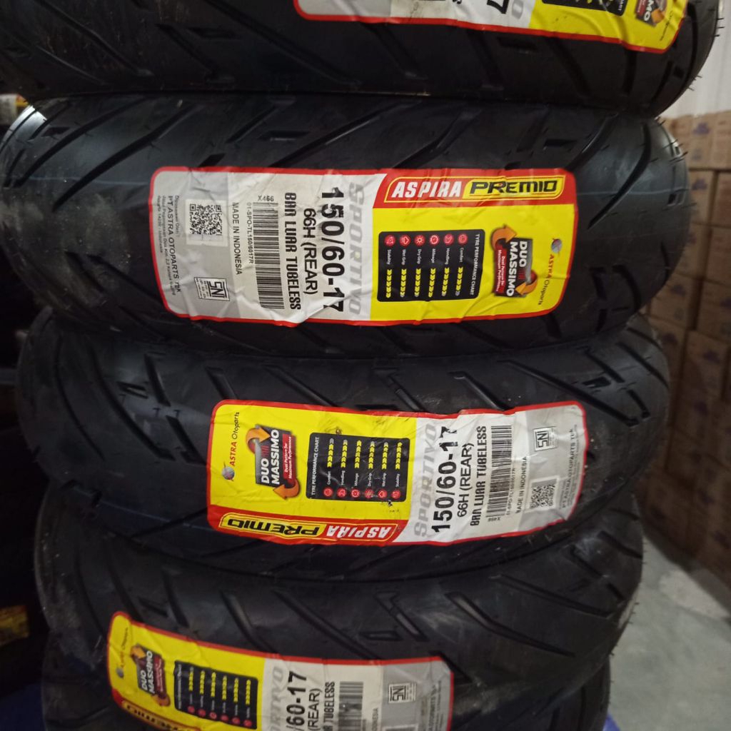 Ban Aspira Premio 150/60-17  Tubeless Belakang | Sportivo RS Rear Motor Sport