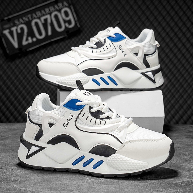 Sepatu Sneakers Sport Pria Anti Licin Running Tinggi 5/10cm