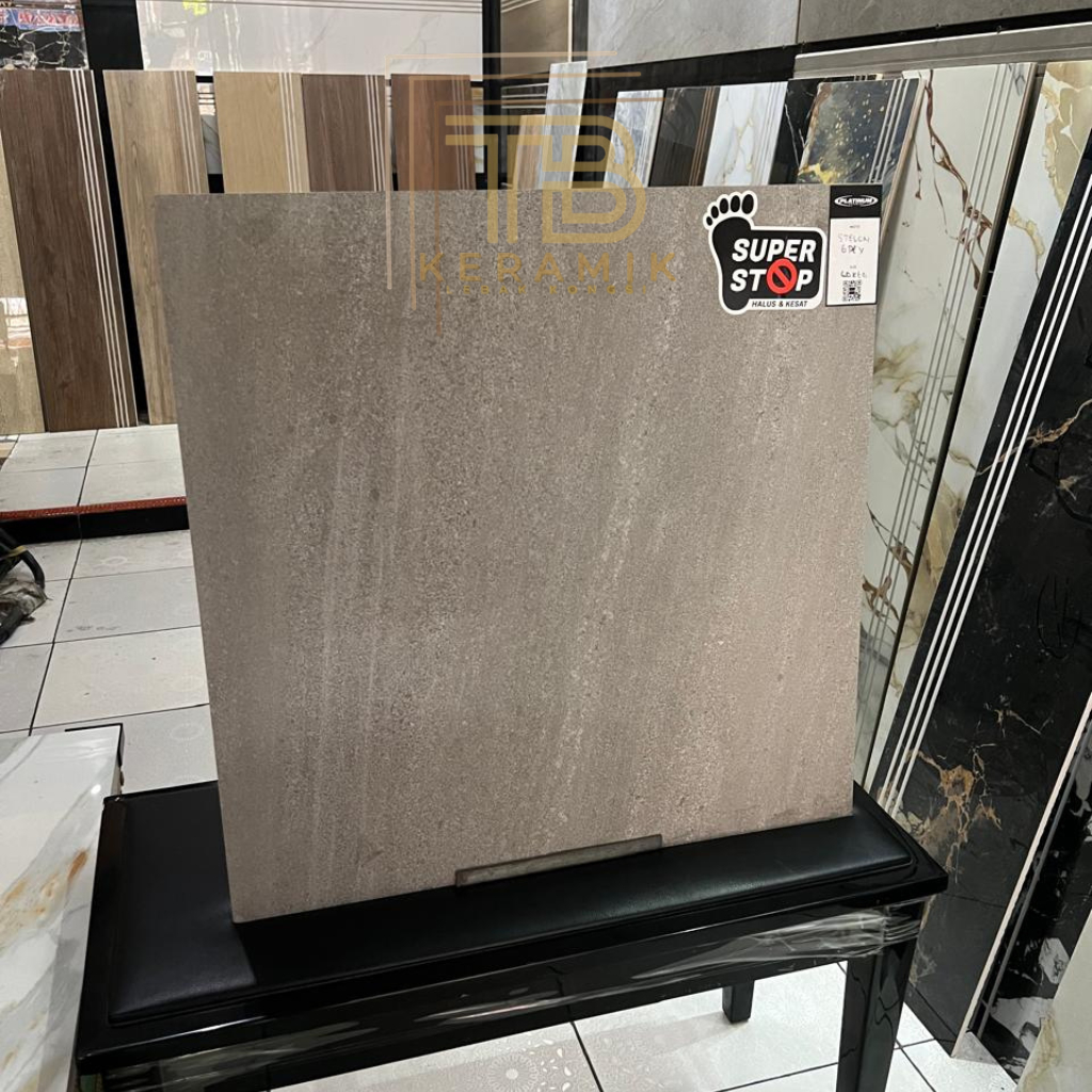 Keramik Cutting 60x60 Platinum Stevon Grey | Matt/Super Stop