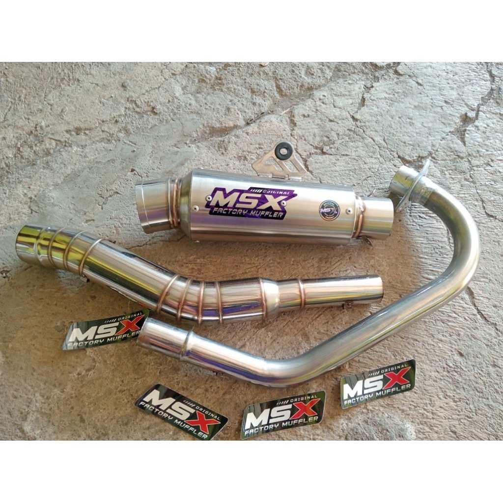 knalpot original msx panjang 19cm dos jrm PNP satria Fu Vixion CBR old Thailand Sonic gsx bison scor