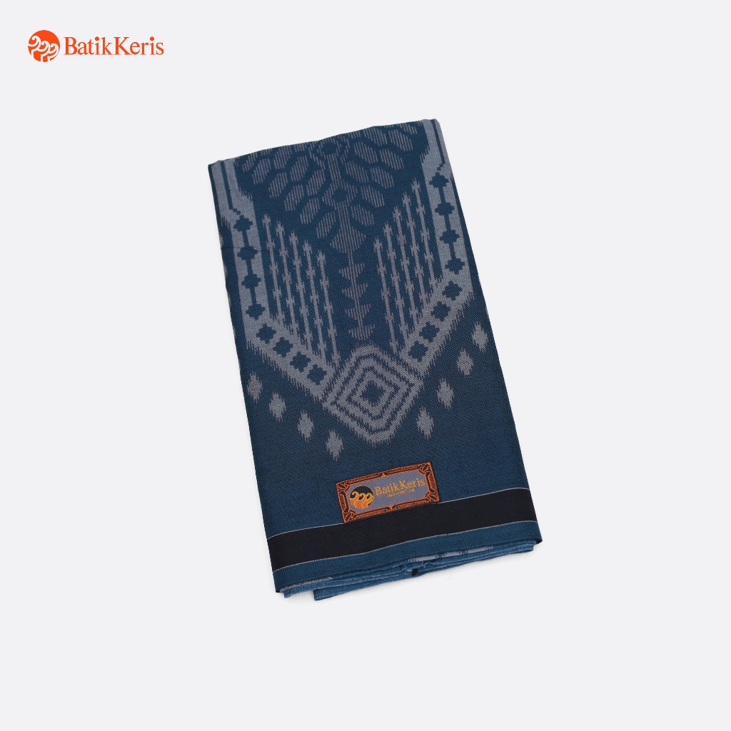 Batik Keris Sarung Dewasa Tenun Motif  Gold Balian B + Box - Navy
