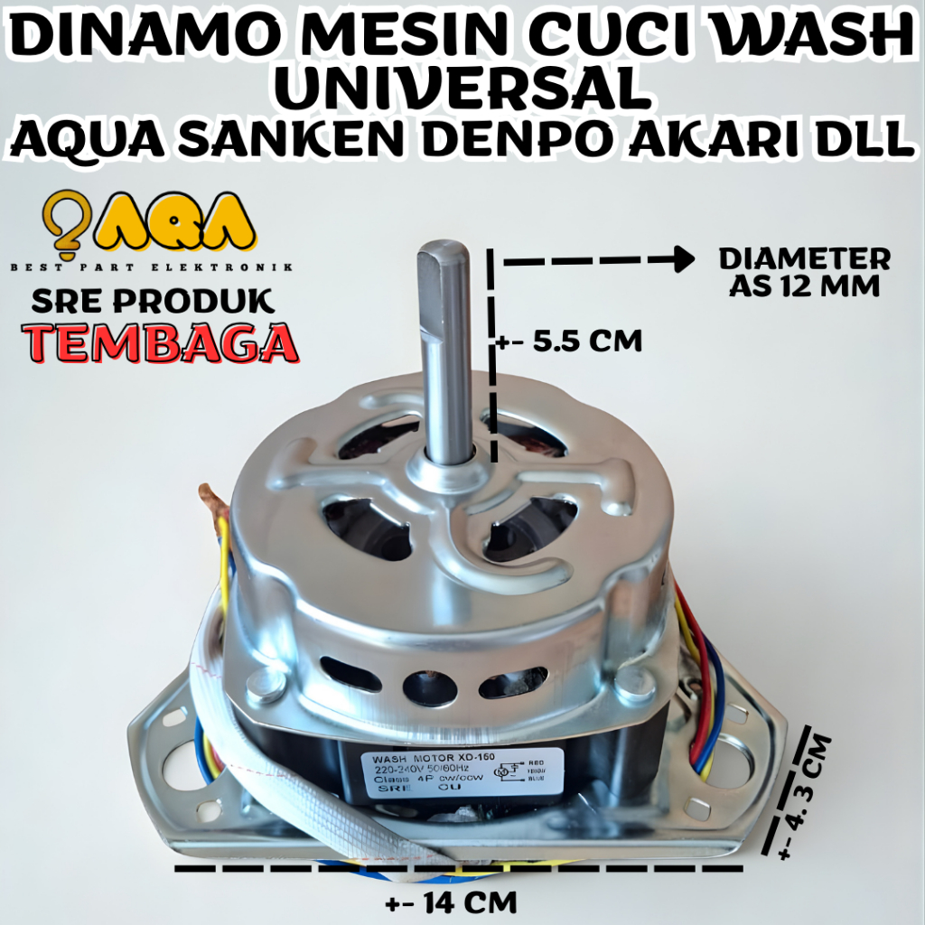 AQA DINAMO MESIN CUCI  WASH UNIVERSAL AQUA SANKEN AKARI DENPO DINAMO MESIN CUCI TEMBAGA