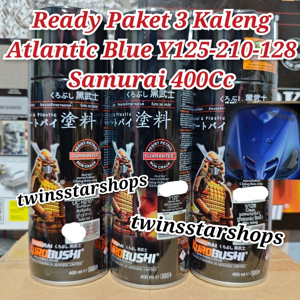 Pilok Pylox Cat Samurai Paket 3 Kaleng Atlantic Blue Y125 125 Biru Tua Metalik Epoxy Surfacer UC H21