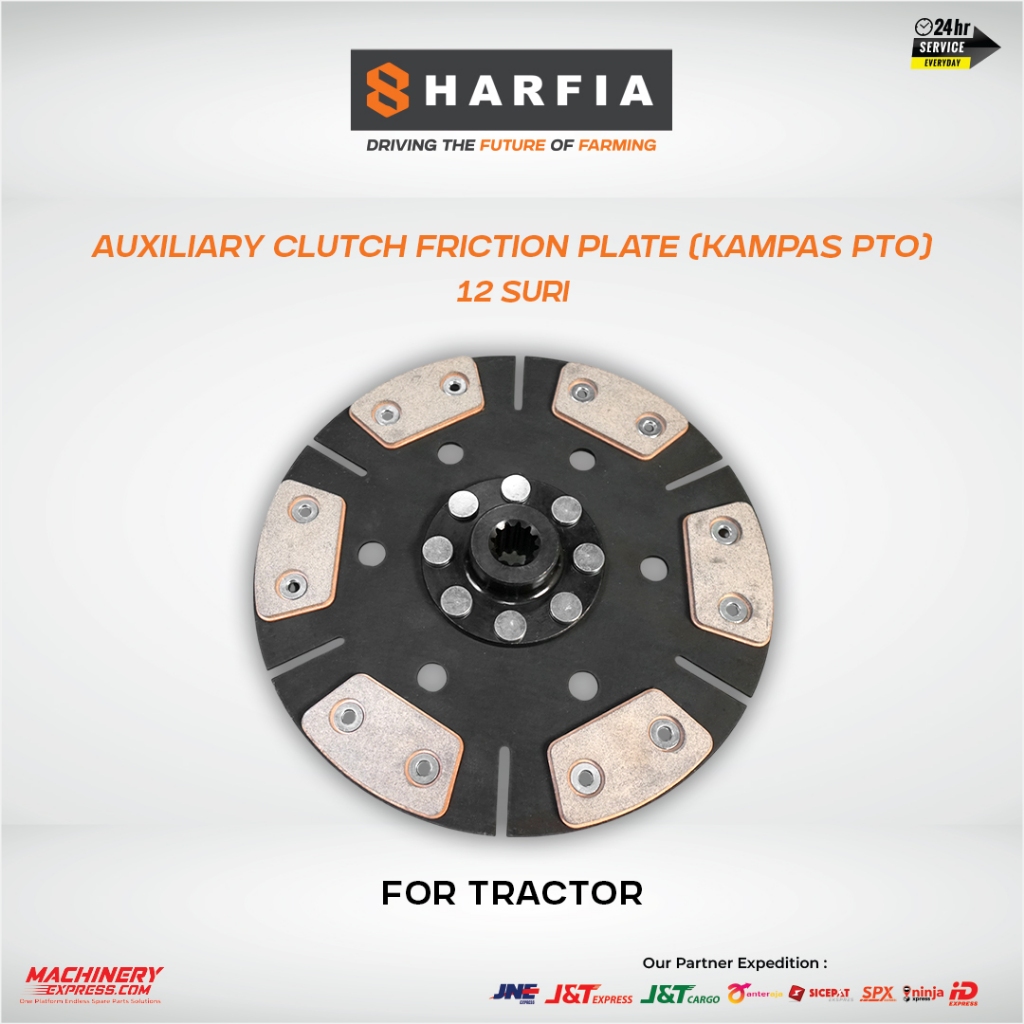 HARFIA | Auxiliary 6 Clutch Friction Plate / Kampas PTO 6 Kampas (Suri 12) Traktor Roda 4 | Spare Pa