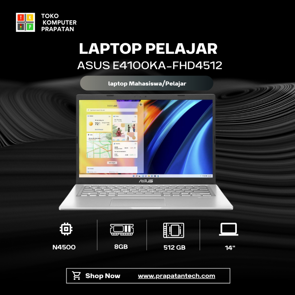 Asus Vivobook 14 A1400KA Intel Celeron N4500 8GB SSD 512GB