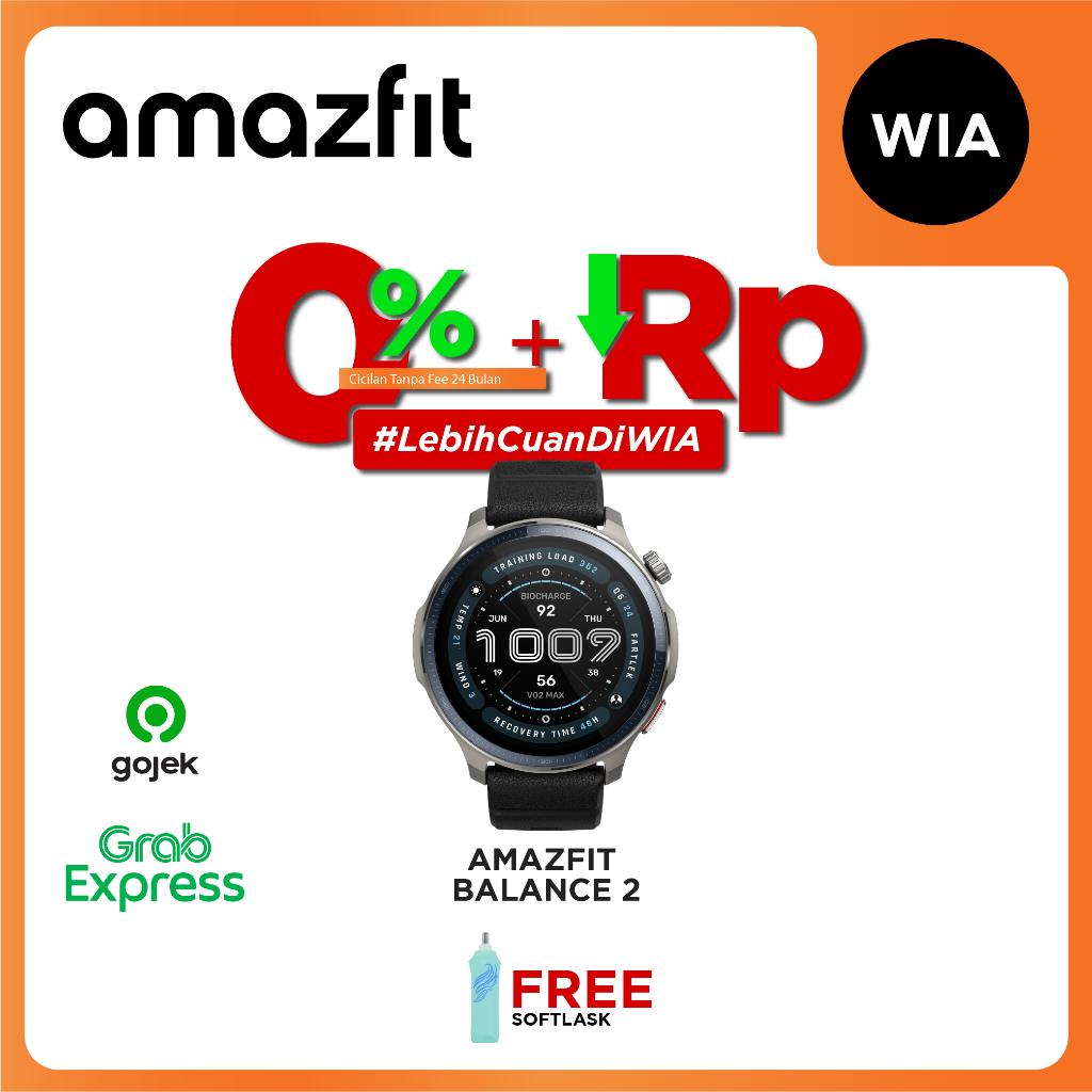 WIA Amazfit Balance 2 - Sportwatch GPS Jam Tangan Olahraga Premium Original